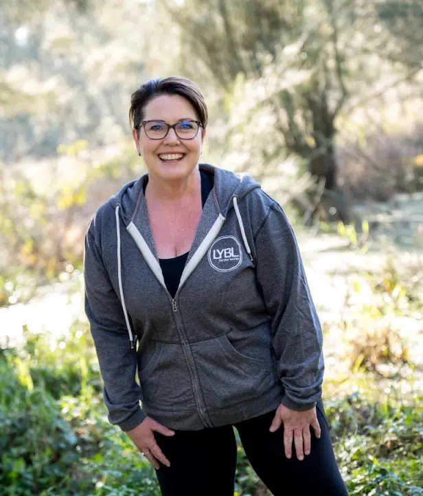 Michele wearing hoodie